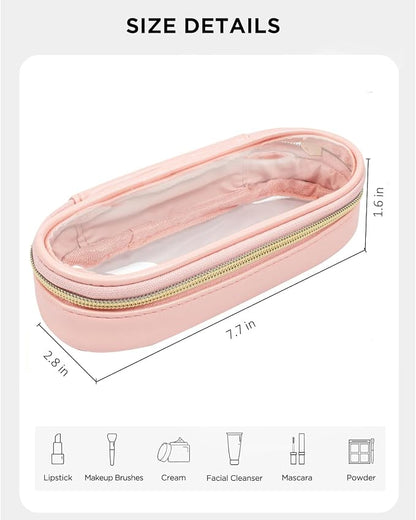 Clear Makeup Bag Small, TSA Approved Portable Toiletry Bag - Image 5