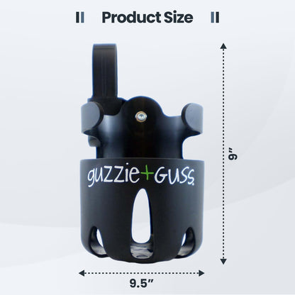 Guzzie+Guss Oxygen v2 Lightweight Stroller & Universal Cup Holder Bundle – Compact, Travel-Friendly Baby Stroller with Easy Fold Design + Adjustable Drink Holder for Strollers, Bikes, and More