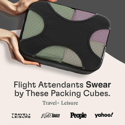 Shacke 6 Set Packing Cubes for Travel - Compression Packing Bags/Travel Organizer - Luggage Organizer Bags for Traveling - Travel Essentials for Women - Cruise Must Haves Packing List