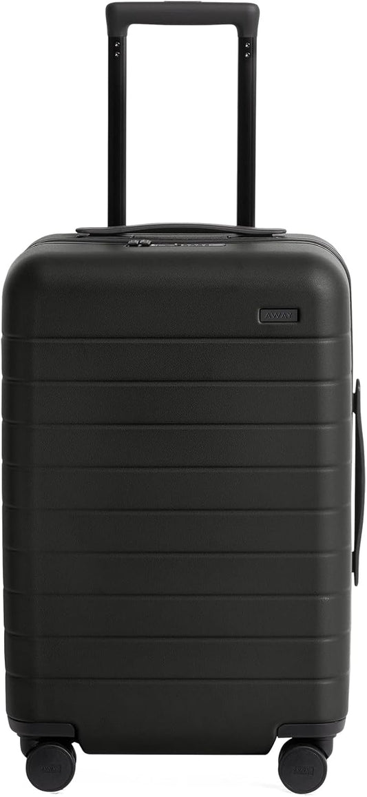 Away Carry-On Luggage, Lightweight Hardside Suitcase with Spinner Wheels, 22 Inch Airline Approved, TSA Lock, Jet Black