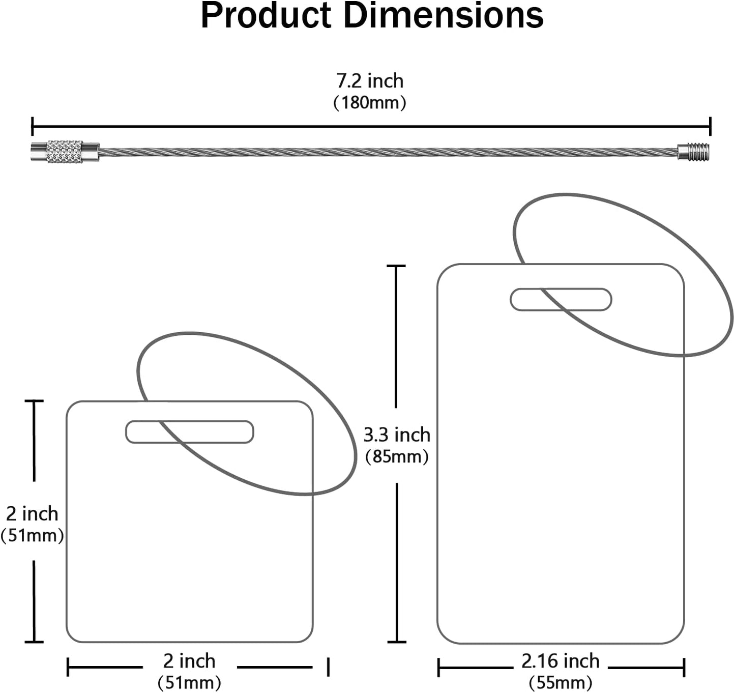 （2-Pack） Stainless Steel Custom Luggage Tags - Laser Engraved Personalized Travel Tags - Custom Name Identification Tags: for Suitcases, Backpacks, Bags and More (Rose Gold)