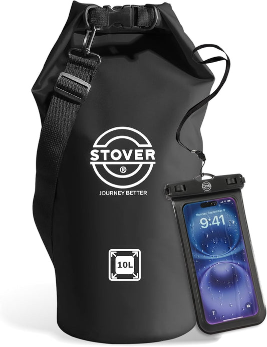 STOVER 5/10/25/30/40/55L Waterproof Backpack- Floating Dry Bag for Kayaking, Travel, Beach, Hiking, & Camping, Men/Women