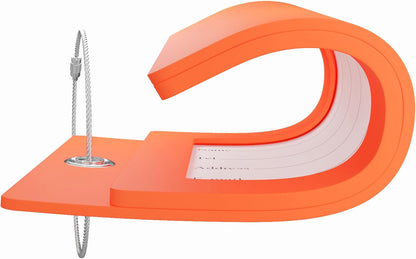 Gostwo 2 Pack Luggage Tags for Suitcases, 26 Initial Letter Travel Luggage Baggage Identification Labels ID Tag Fully Bendable Tags with Stainless Steel Loop (Orange) (Letter C)