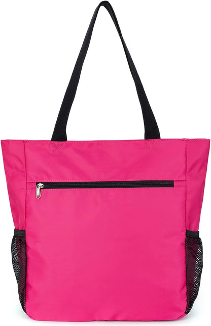 ETidy Large Capacity Foldable Tote Bag With Zipper Water-resistant SandproofWomen Beach Bag Handbag GymBag Travel ShoppingBag