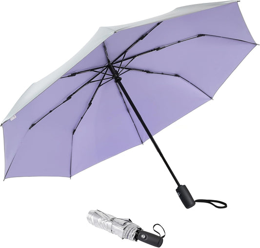 G4Free UPF 50+ UV Protection Large Travel Umbrella 42/46 Inch Auto Open Close Windproof Sun Blocking Umbrella