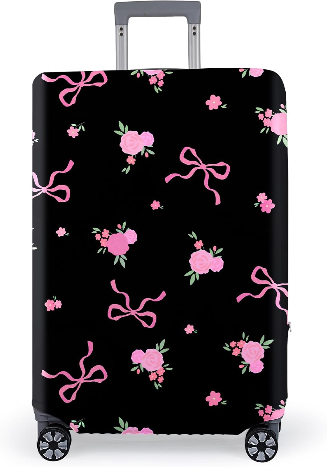 Pink Dino Suitcase Luggage Cover, Thick Suitcase Cover for Carry on Luggage Protector Fits 18-30 Inch Case