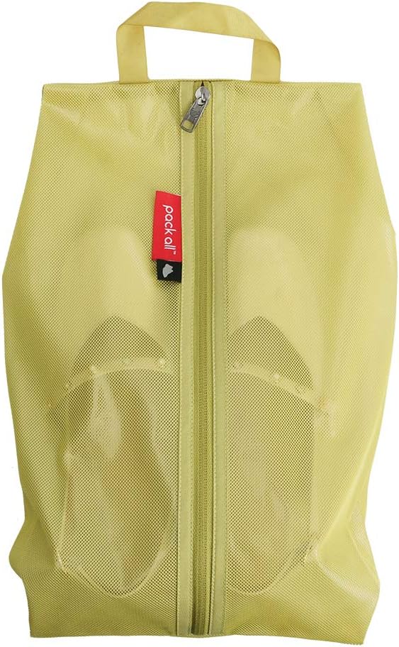 pack all Shoe Bag for Travel, Water-Resistant Shoe Pouch for Gym, Odor-Resistant Soccer Cleats Bag for Sport (Mustard, 1-Pack)