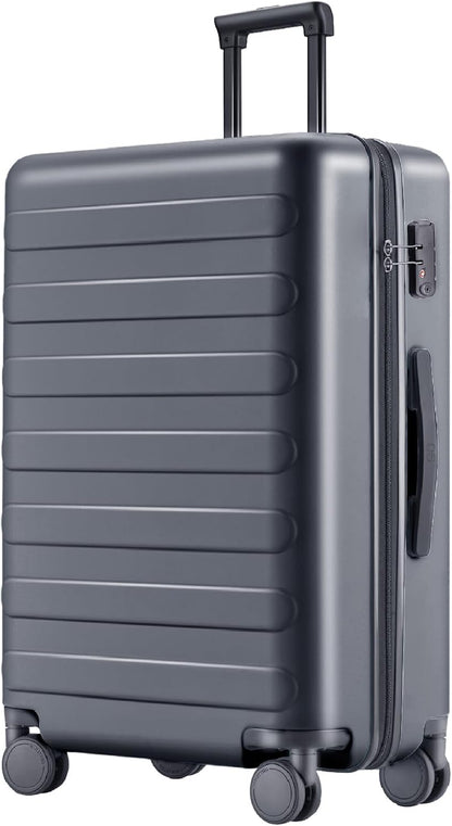 Carry on Luggage 22 X 14 X 9 Airline Approved, 20 Inch Luggage for 3-5 Days Travel, Double Spinner Wheels, 100% Hardshell PC, TSA Lock (02-Grey (Basic), Checked 26-Inch)