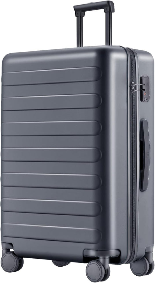 Carry on Luggage 22 X 14 X 9 Airline Approved, 20 Inch Luggage for 3-5 Days Travel, Double Spinner Wheels, 100% Hardshell PC, TSA Lock (02-Grey (Basic), Checked 26-Inch)