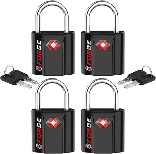 TSA Approved Luggage Locks, Ultra-Secure Dimple Key Travel Locks with Zinc Alloy Body
