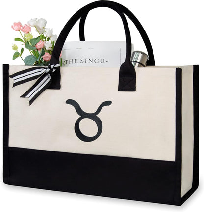 TOPDesign Embroidery Constellation Canvas Bag for Women
