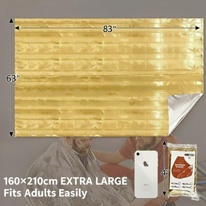 Professional 3-in-1 Survival Kit: Emergency Blanket, 120dB Whistle & All-Weather Fire Starter | Ultimate Safety Gear for Camping, Hiking, Car Emergencies & Storms (3-in-1 5pcs)