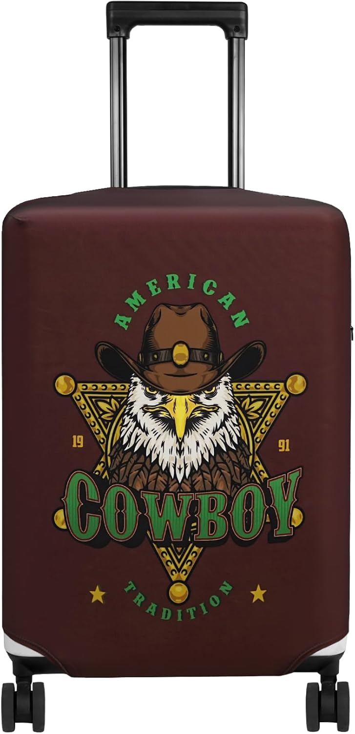 HYPER VENTURE Washable Luggage Cover - Fashion Suitcase Protector Fits 23-26 Inch Luggage (Eagle Glory, M)