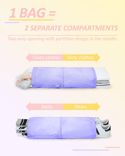 BAGSMART 6 Set Compression Packing Cubes - Lightweight Travel Essentials, Durable Luggage Organizer