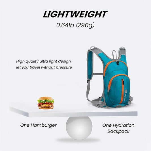 Nepest Hydration Pack Backpack for Women & Men, Lightweight Water Backpack with 2L Water Bladder for Hiking Cycling Running Biking
