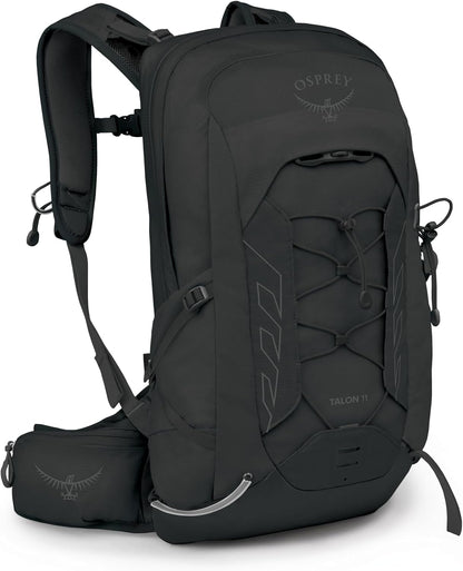 Osprey Talon 11L Men's Lightweight Hiking Backpack with Hipbelt, Black/Coal Grey