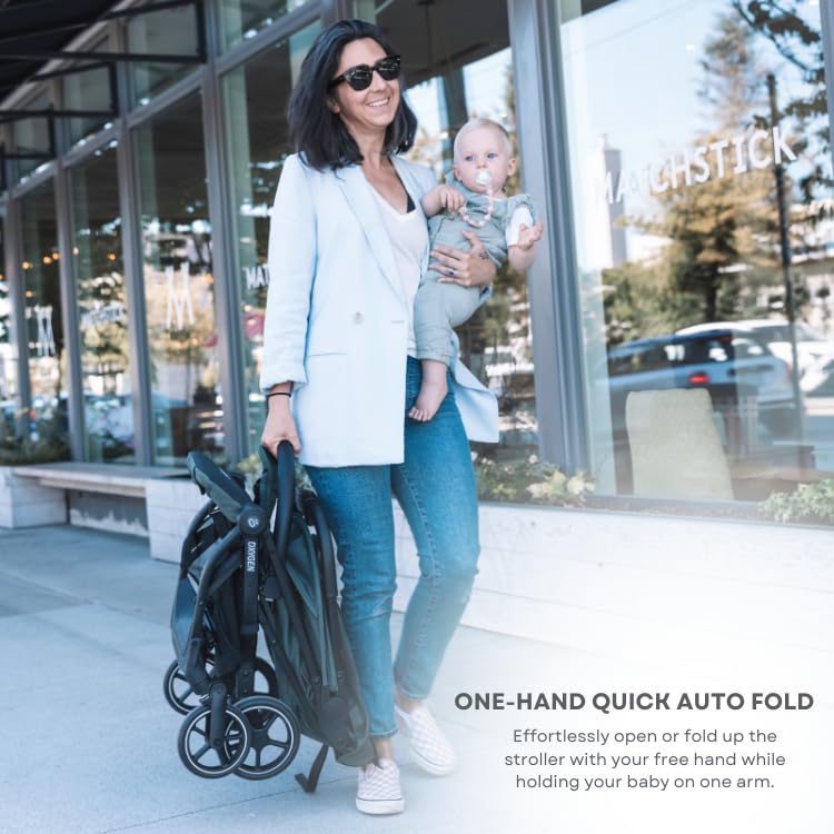 guzzie+Guss Oxygen v2 Lightweight Stroller – Compact, Foldable, Travel-Friendly Baby Stroller | Best Lightweight for Infants and Toddlers - Platinum