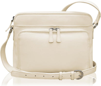 ili New York Genuine Leather Crossbody Bags for Women - Premium RFID Blocking Shoulder Bag Organizer with Adjustable Strap