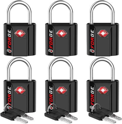 TSA Approved Luggage Locks, Ultra-Secure Dimple Key Travel Locks with Zinc Alloy Body