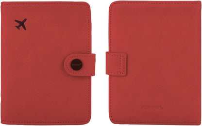ZOPPEN Passport Holder Women, Passport Cover Travel Wallet Rfid Blocking Passport Wallet Cover Case Travel Essentials Document Organizer, Scarlet Red