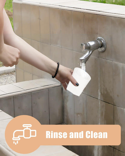 Collapsible Cup[2025 Upgraded] Silicone Foldable Water Cup, Collapse Water Bottles with Envelope-Shaped Storage Pouch, Portable Camping Cup for Outdoors, Travel, Camping (Flesh pink)