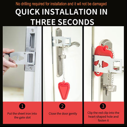 2 Packs Portable Door Stop Alarm & Door Lock, Upgraded Home Security Door Locker Devices Pocket Door Stopper Self Defensey Tools for Hotel Travel Home Apartment House