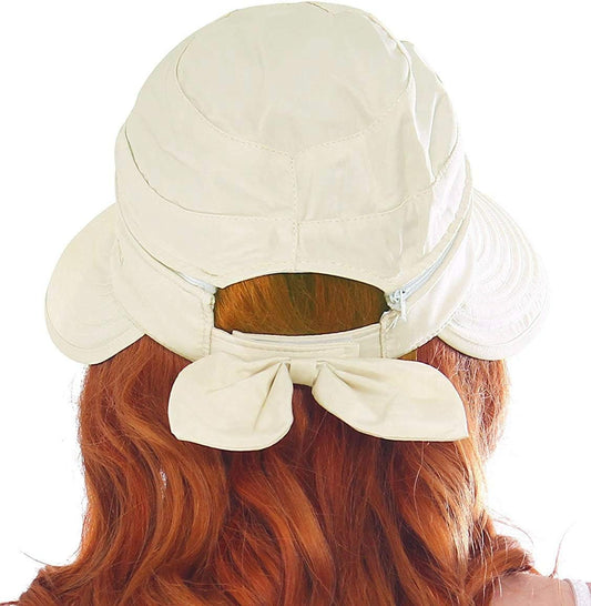 HINDAWI Sun Hats for Women with UV Protection Wide Brim Sun Hat Visor Summer Beach Outdoor Foldable Womens Cap