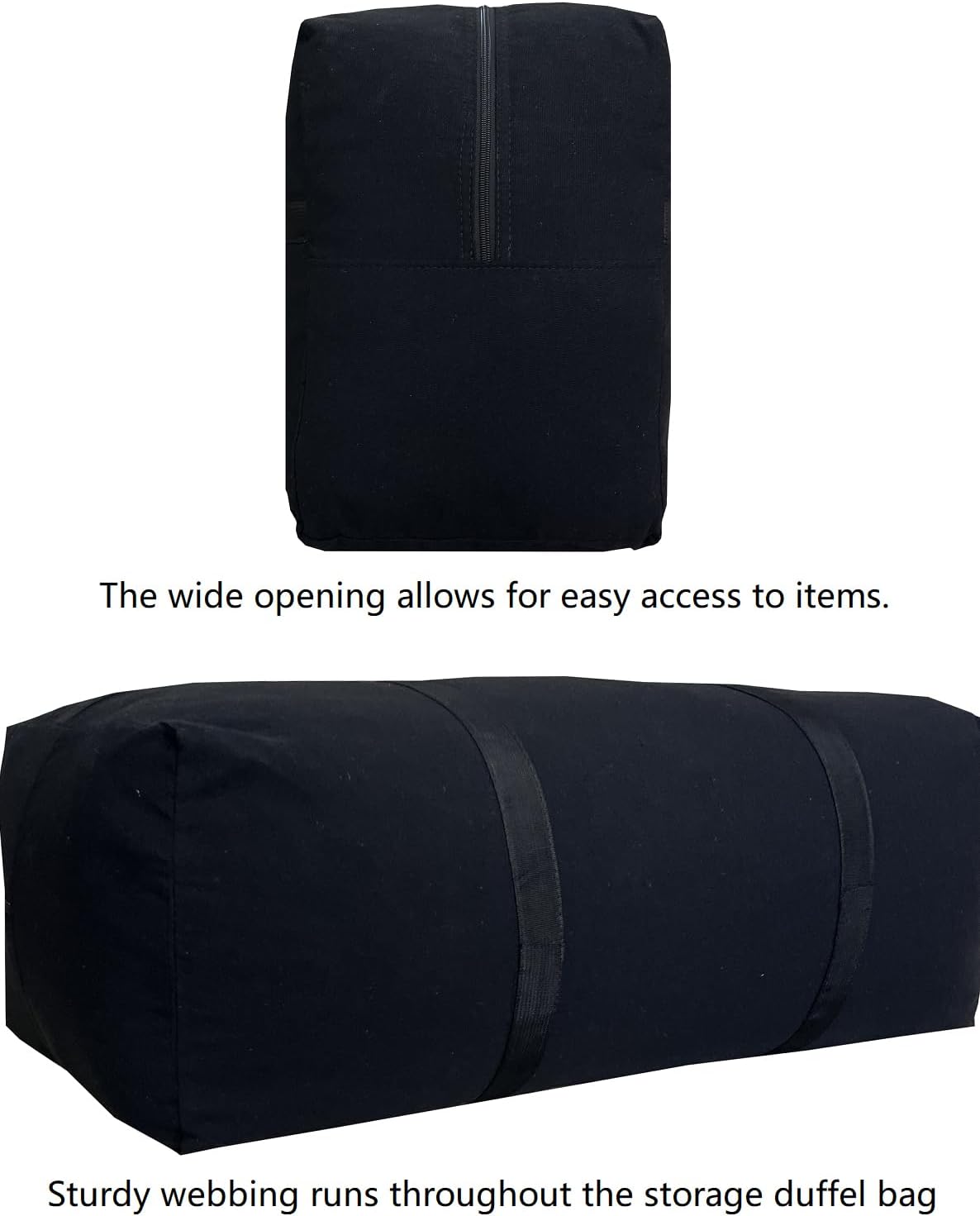 Extra Large Storage Duffle Bag with Zippers and Handles, Big Foldable Duffle Bag for Travel