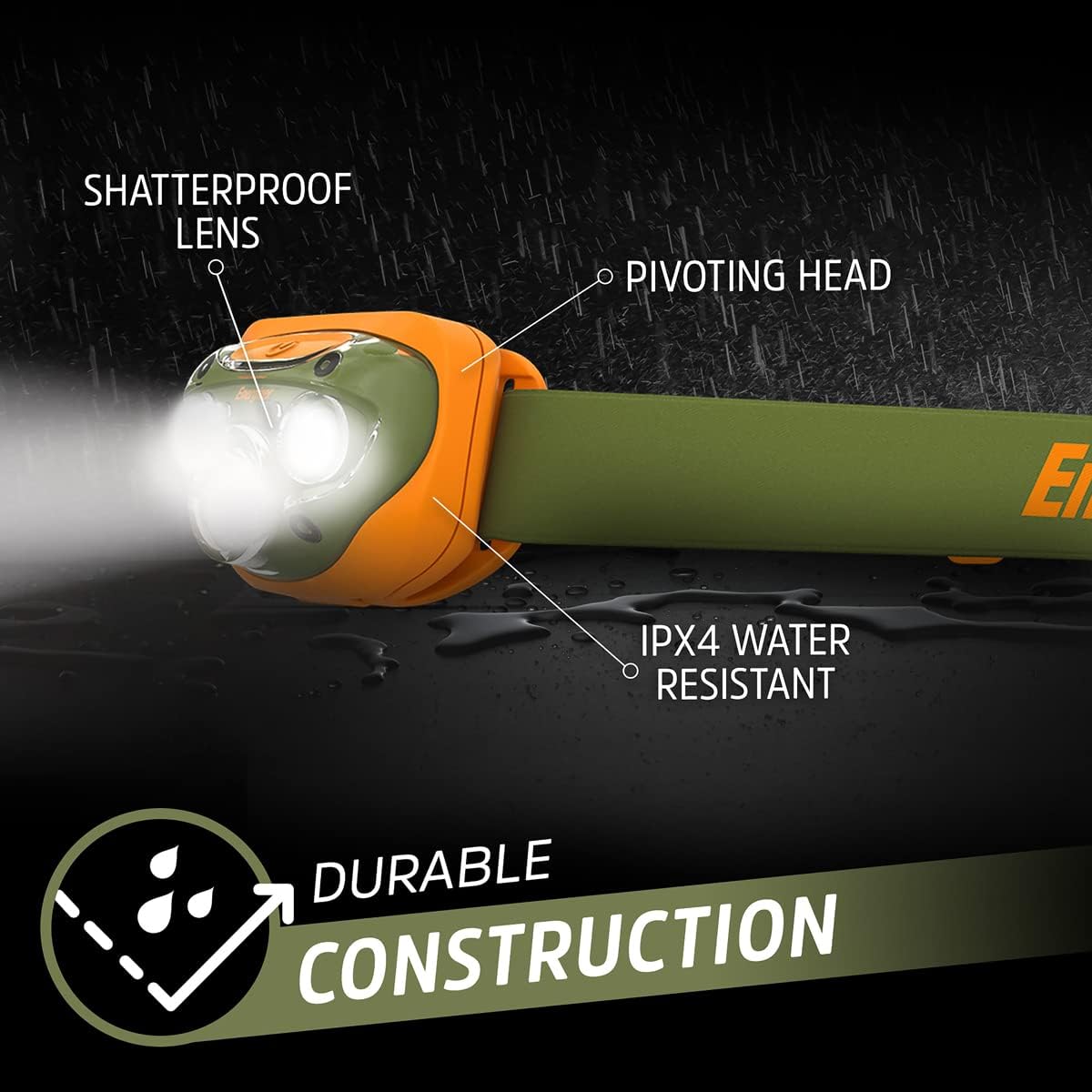 Energizer LED Headlamp PRO (2-Pack), IPX4 Water Resistant Headlamps, High-Performance Head Light for Outdoors, Camping, Running, Storm, Survival LED Light for Emergencies (Batteries Included)