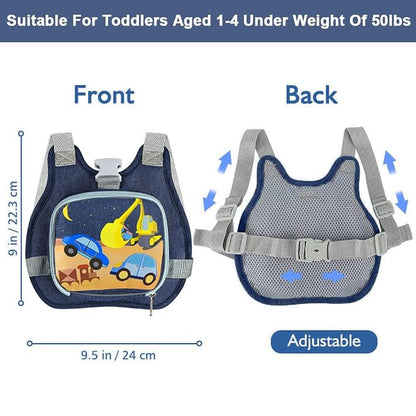 Accmor Toddler Harness Leash + Reflective Anti Lost Wrist Link, Cute Car Kids - Image 3