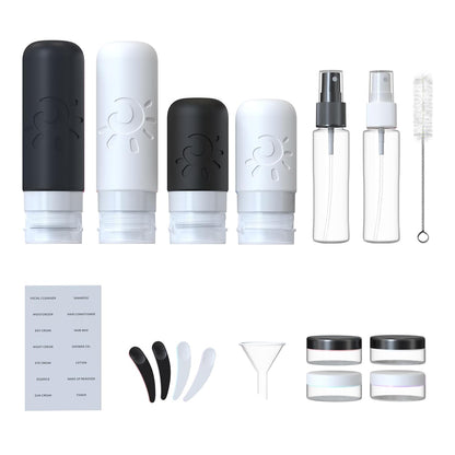 18 Pack travel Bottles for Toiletries, TSA Approved Silicone Travel Containers Leak Proof Refillable Travel Accessories for Shampoo Conditioner Lotion Body Wash(Multicolored G)