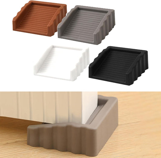 4Pack Door Stoppers Doorstop, Rubber Door Stoppers Wedge, Doors Stops for Door, Rubber Door Stopper Wedge, 4 Colors Door Stop