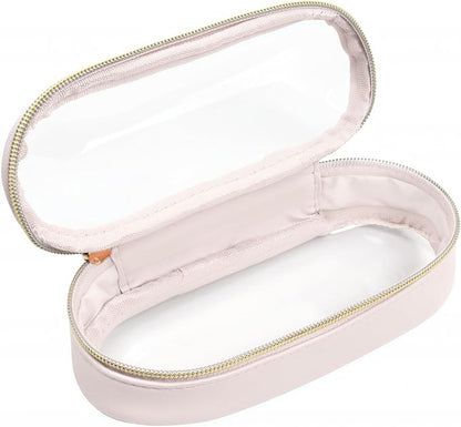 Clear Makeup Bag Small, TSA Approved Portable Toiletry Bag by FFpaw