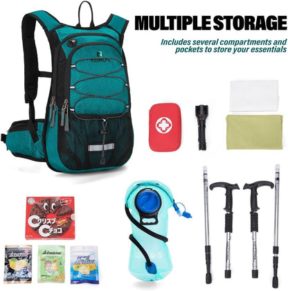 Hydration Pack Backpack with 3L Water Bladder for Men & Women, Hiking Daypack with Thermal Insulation | Running, Cycling, Camping, Skiing, Outdoor Activities