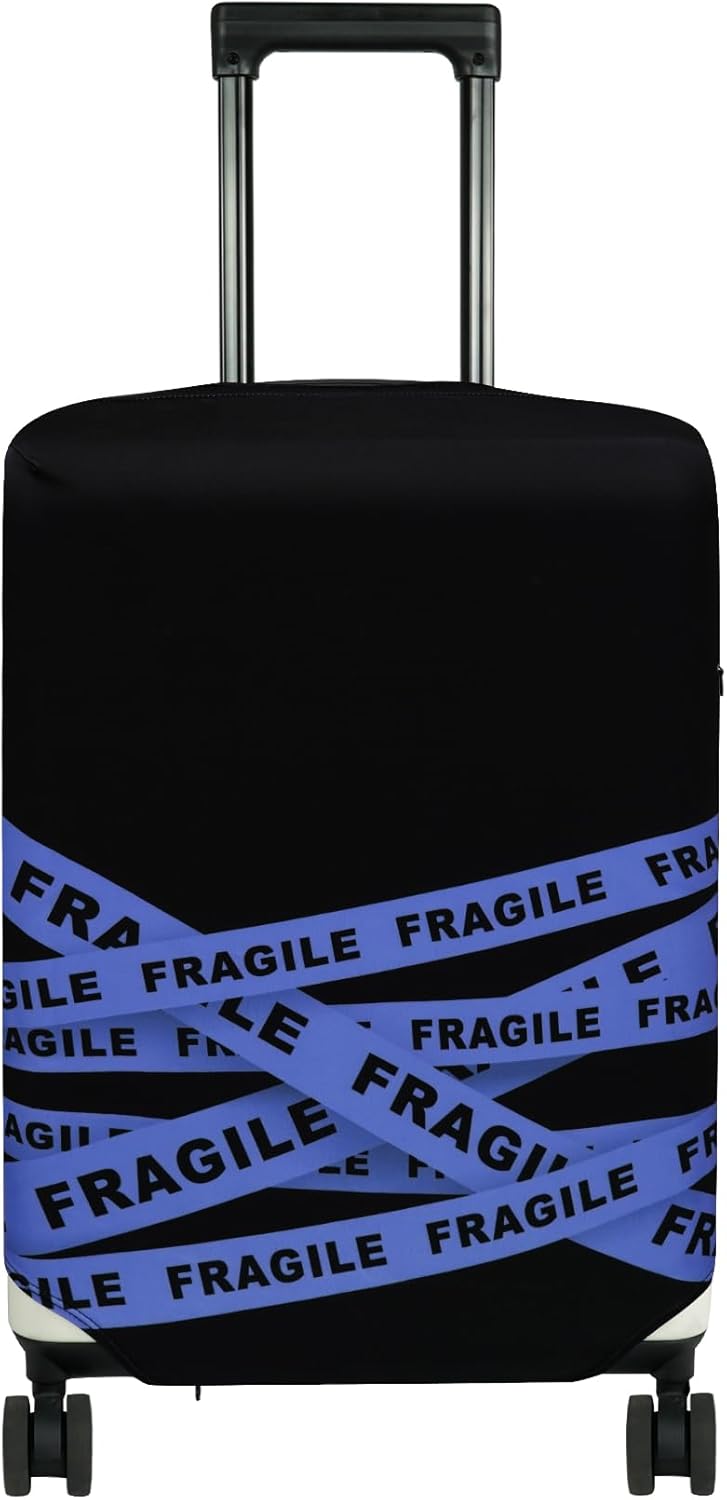 HYPER VENTURE Washable Luggage Cover - Fashion Suitcase Protector Fits 27-30 Inch Luggage (Fragile, L)