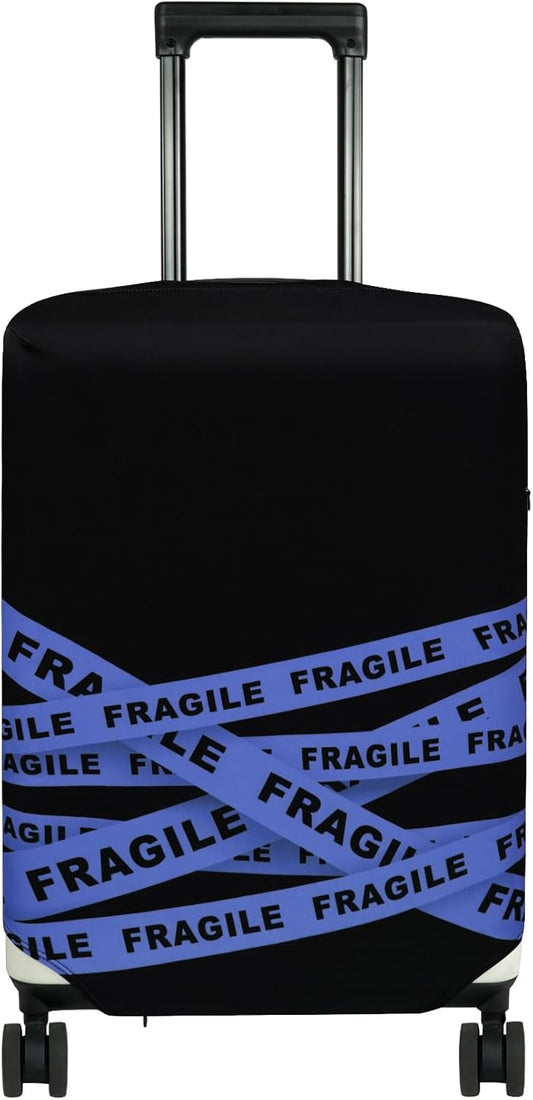 HYPER VENTURE Washable Luggage Cover - Fashion Suitcase Protector Fits 27-30 Inch Luggage (Fragile, L)