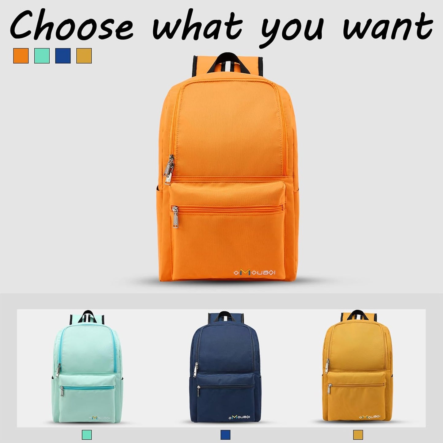 OMOUBOI Casual Daypacks Superbreak Backpack 14 inch Laptop Backpack for Women & Men Fits Tourism Business (Orange)