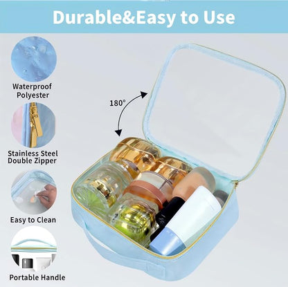 TSA Approved Travel Toiletry Bag, 2 Pack Clear Makeup Bags - Image 2