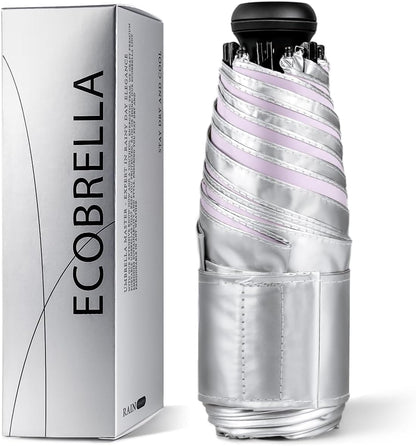 Mini Travel Umbrella - UPF 50+ Sun Protection Compact Manual Open Small Sun Umbrella