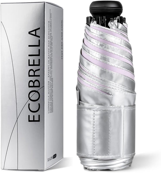 Mini Travel Umbrella - UPF 50+ Sun Protection Compact Manual Open Small Sun Umbrella