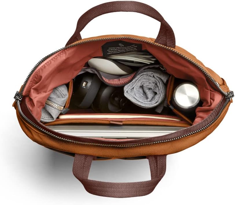 Bellroy Tokyo Totepack, water-resistant woven convertible backpack and tote bag - Bronze