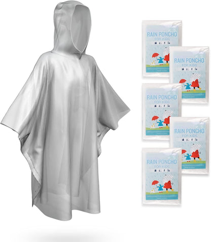 SaphiRose Disposable Rain Ponchos Emergency Clear Poncho