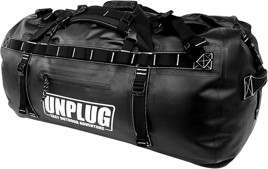 Duffel Bag, Storm Grey, Waterproof, 1680D Heavy Duty, Tactical Duffle Bag for Travel, Camping, Motorcycle, Hunting, Boating