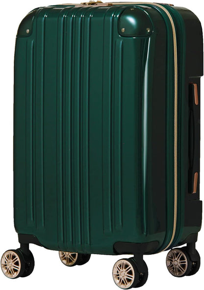 LEGEND WALKER Hardside Expandable Zipper Luggage, Carry-On, 21-inch, Green, 5122-48-GR