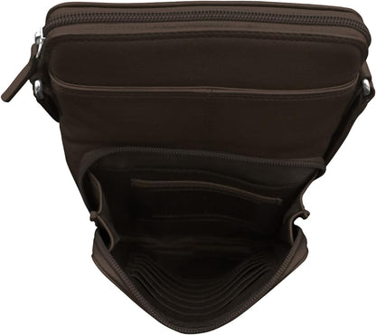 ili New York Genuine Leather Crossbody Bags for Women - Premium RFID Blocking Shoulder Bag Organizer with Adjustable Strap