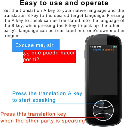Language Translator Device No WiFi Needed, AI Translator Two Way Real Time Voice Translation with 137+ Languages, Offline/Photo Translation for Travel Business Learning