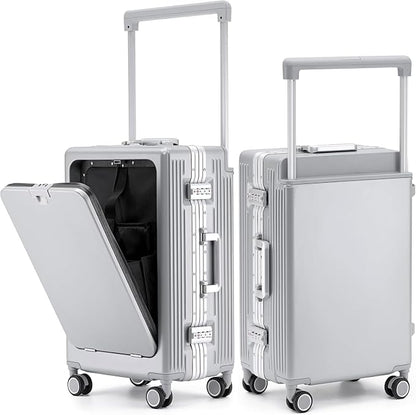 feilario 20" Aluminium Frame Hardside PC Carry on Luggage by feilario