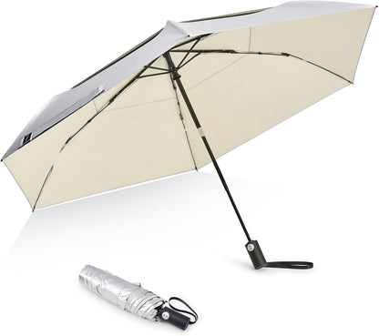G4Free 43 Inch Travel Umbrella Ultralight UPF 50+ UV Protection Compact Sun Umbrella, Double Canopy Super Slim Small Portable Automatic Anti-bounce Close
