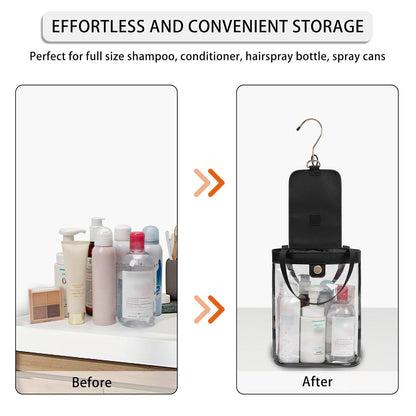 Travel Toiletry Bag, Hanging Clear Toiletry Bag for Women Men, Waterproof Travel Bag for Toiletries, Clear Makeup Bag Portable Shower Bag With Hanging Hook for Bathroom, Gym, Camping