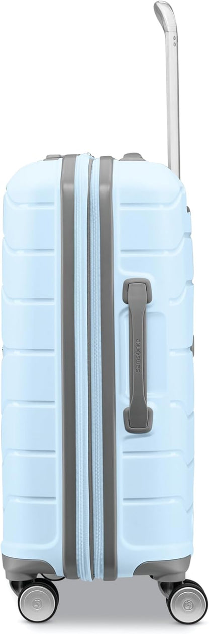 Samsonite Freeform Hardside Carry-On Luggage with Spinner Wheels - Hardshell Suitcase - TSA, Airline-Approved - Expandable Hard Shell, Smooth Rolling Wheels for Lightweight Travel - Sky Blue